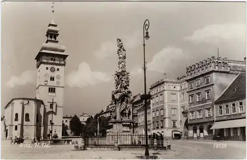Retz NÖ Kirche Denkmal  Politischer Bezirk: 	Hollabrunn Foto Ansichtskarte  1959