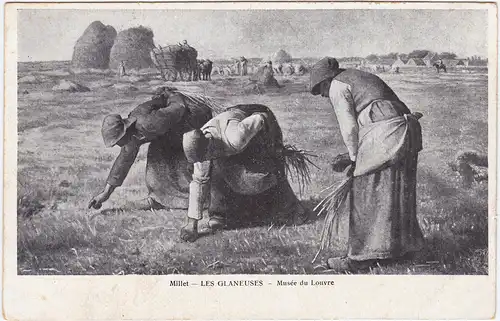 Gemälde: Millet: Les Glaneuses Ansichtskarte CPA 1925