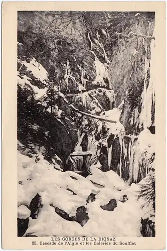 Passy Cascades dans les gorges de la Diosaz. 1997