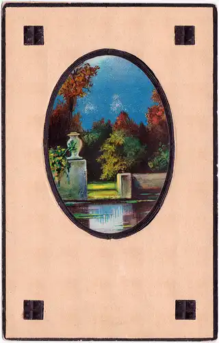 Ansichtskarte  Prägekarte - Garten -  Künstlerkarte 1912
