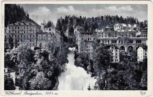 Ansichtskarte Bad Gastein Thermalbad an der Tauernbahn 1940