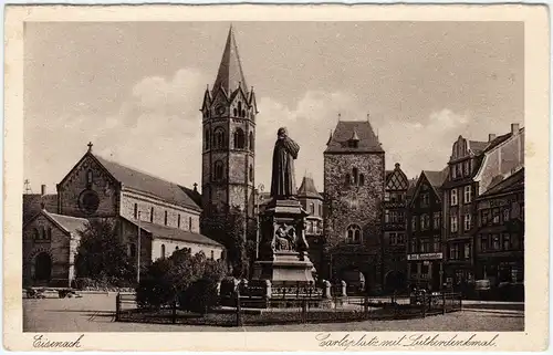 Ansichtskarte Eisenach Karlsplatz mit Lutherdenkmal 1926