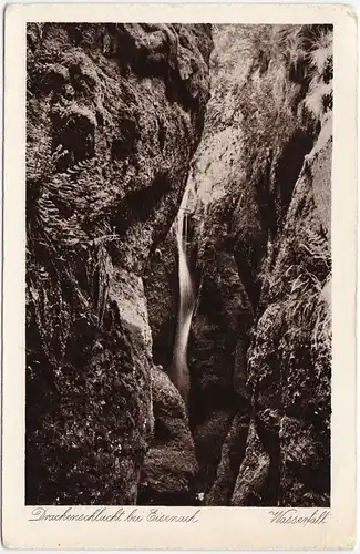Eisenach Drachenschlucht Wasserfall 1930