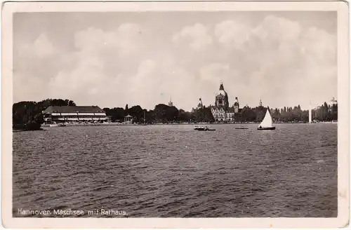 Döhren Wülfel-Hannover Maschsee mit Rathaus - Restaurant 1939