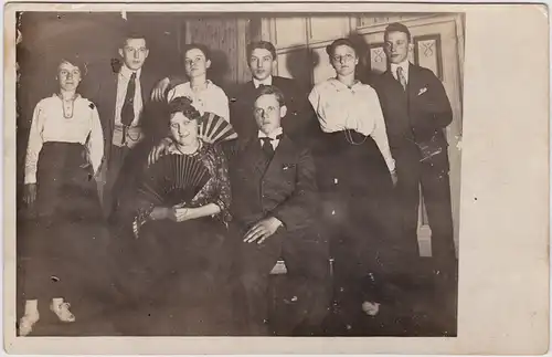 Ansichtskarte  Verkleidete Gruppenportrait 1922