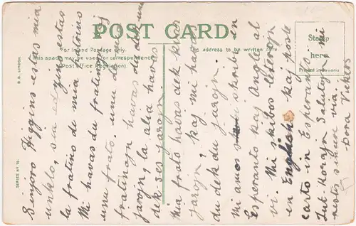 Postcard Stratford-upon-Avon Shakespeares House - Straße 1913