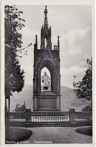 Nassau (Lahn) Partie am Steindenkmal 1942