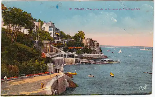 CPA Dinard Vue prise de la terrasse du Yachting-Club Saint-Malo Bretagne  1916