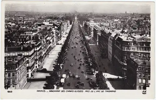 CPA Ansichtskarte Foto Paris Avenue des Champs-Elysées - belebt 1939