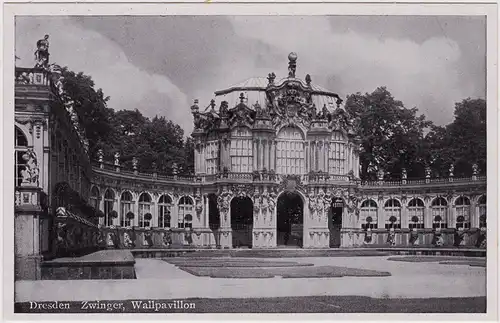 Ansichtskarte Altstadt Dresden Drježdźany Wallpavillon  Dresdner Zwinger 1940