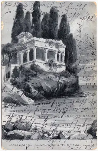 Ruine Künstler Ansichtskarte 1919