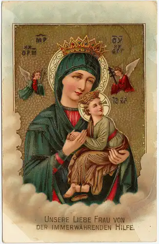 Unsere Liebe Frau von der immerwährenden Hilfe Maria und Jesus Ikone 1916