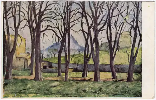 Paul Cézanne - Chestnut trees at jas de Bouffan Gemälde  1932