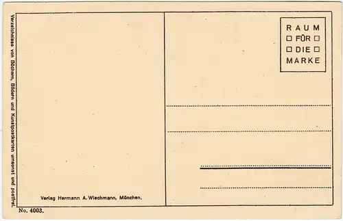 Die Morgenstunde - Moritz v. Schwind Gemälde Künstlerkarte 1922