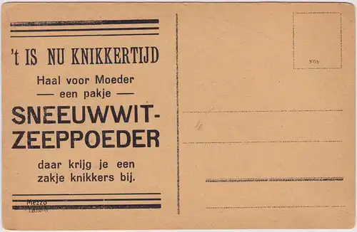 Sneeuwwit-Zeeppoeder Werbekarte Landwirtschaft Nederland Niederlande 1928