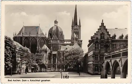 Aachen Dom v. Katschhof gesehen 1952