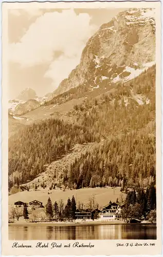 Ramsau Hotel Post Hintersee 1955