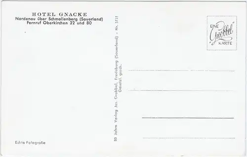 Nordenau-Schmallenberg Panorama - Hotel Gnacke 1938