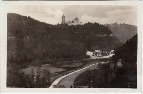 Liten Liteň Blick in das Tal - Festung Foto Ansichtskart Beroun 1940