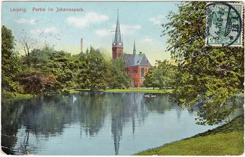 Leipzig Partie im Johannapark 1910