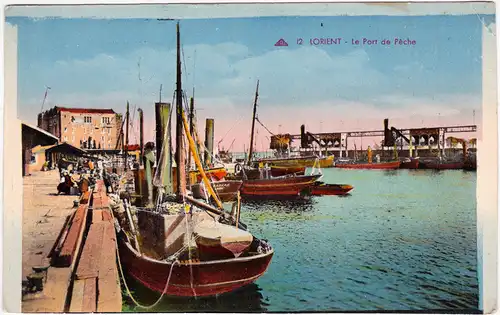 Lorient Lorient (An Oriant) Le Port de Pêche  Morbihan CPA 1924