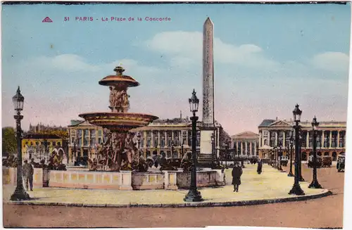Paris La Place de la Concode  CPA Ansichtskarte 1924