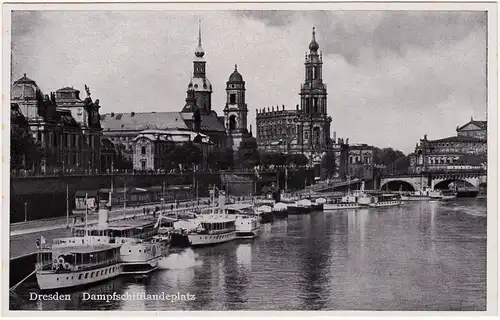 Innere Altstadt-Dresden Drježdźany Dampfschifflandeplatz 1937