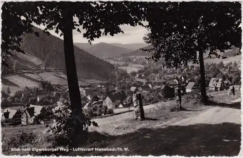 Ansichtskarte Manebach Ilmenau Blick vom Eigersburger Weg 1959