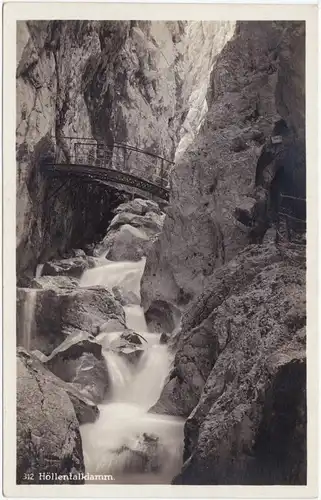 Foto Ansichtskarte Grainau Höllentalklamm 1929