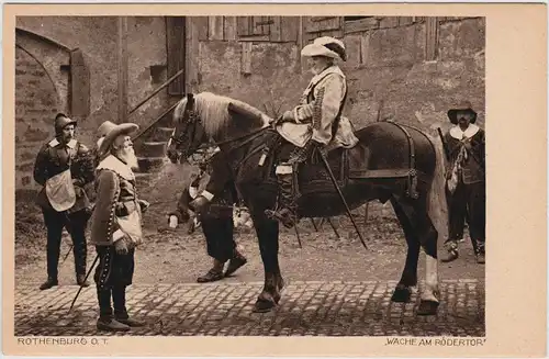 Rothenburg ob der Tauber Wache am Rödertor, Reiter 1929