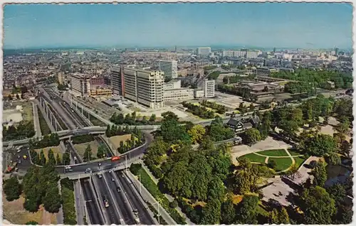 Vintage Postcard Rotterdam Rotterdam Blick auf  Stadtmitte mit Hauptstraße 1961