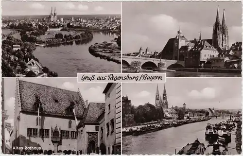 Regensburg 4 Bild Karte 1957