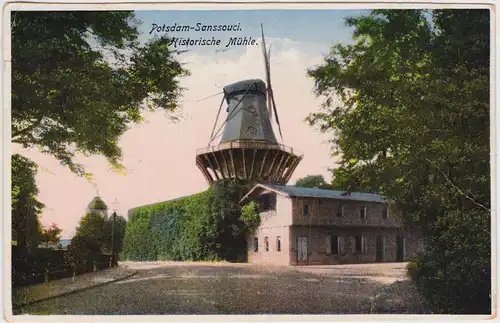 Ansichtskarte Potsdam historische Mühle -Sanssouci 1928