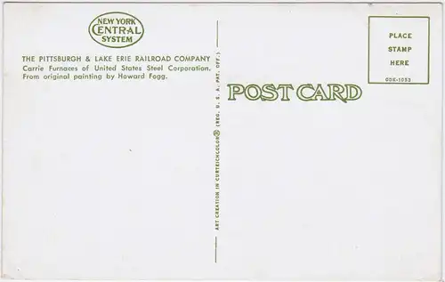 Pittsburgh The Pittsburgh & Lake Erie Railroad Company 1965