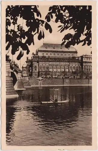 Ansichtskarte Prag Praha Böhmisches Nationaltheater 1933 