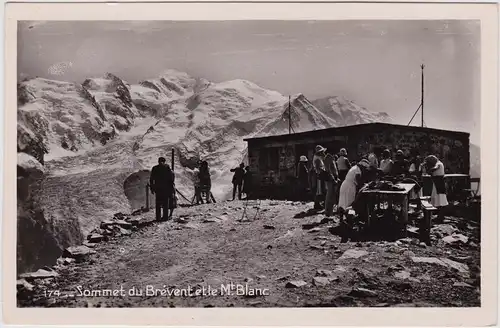 Chamonix Sommet du Brévent et le Mont Blanc 1939