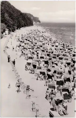 Sellin Blick auf den  Strand 1961