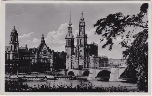 Innere Altstadt-Dresden Drježdźany Elb-Panorama 1953