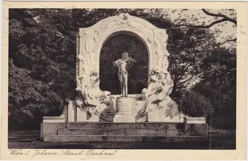 Wien Johann Strauß Denkmal  1928