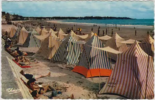 Royan Badestrand mit Zelten  Royan Charente-Maritime 1970