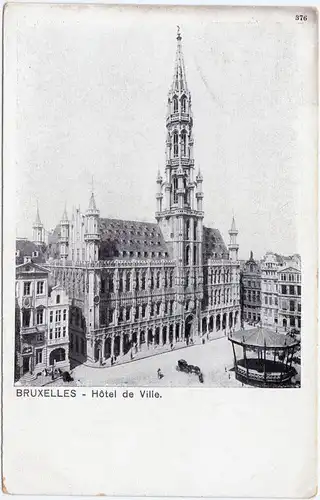 CPA Brüssel Bruxelles Brusel  Hôtel de Ville - Place, Karussel 1900