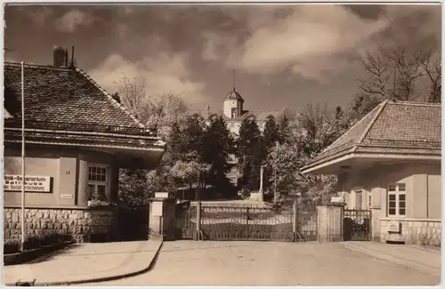 Bad Gottleuba-Berggießhübel Eingang zum Sanatorium mit Kurhaus 1962