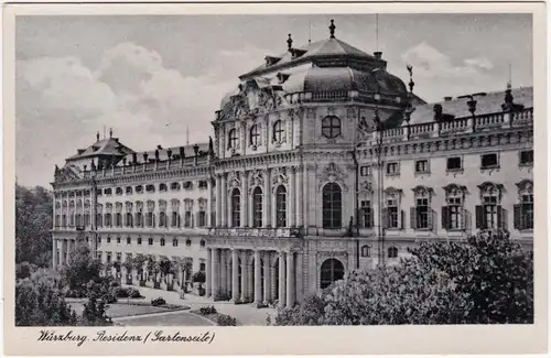 Würzburg Residenz  Residenzschloss (Gartenseite) 1929