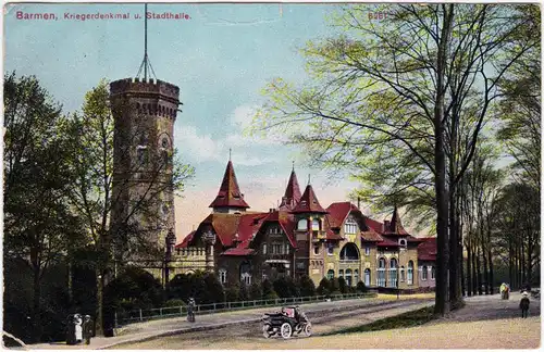 Barmen-Wuppertal Kriegerdenkmal und Stadthalle 1912
