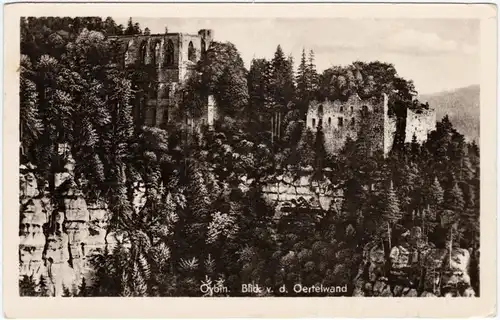 Oybin Ruine Blich v. d. Oertelwand 1955