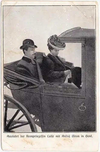  Ausfahrt der Kronprinzessin Luise mit Andre Giron in Genf 1910