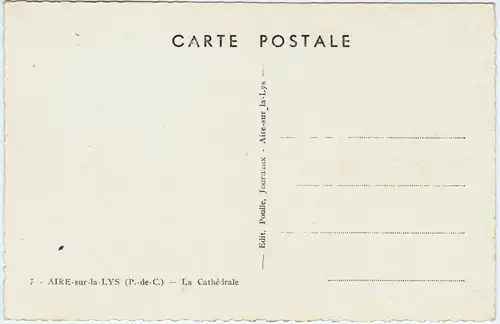 Aire-sur-la-Lys  Partie an der Kathedrale (La Cathedrale) 1960