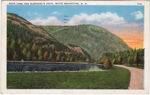 Hart’s Location Saco Lake and Elephant&#039;s Head, White Mountains, N. H. 1937