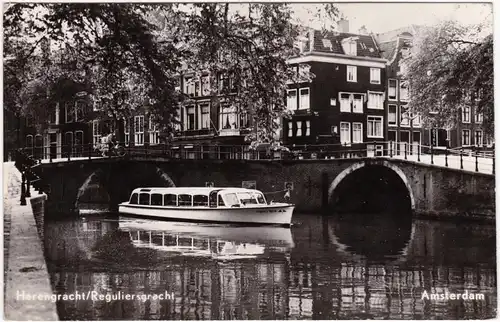 Amsterdam Amsterdam Herengracht  Reguliersgracht Foto Vintage Postcard  1957