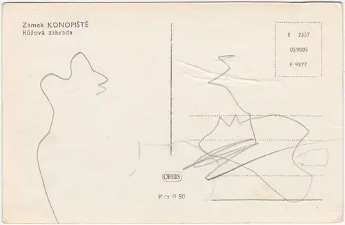 Konopiště-Beneschau Benešov Schloß Konopischt 1956